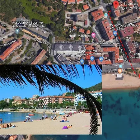 **** Sea 1 A 8 Personnes 80m2 A 120m De La **** אז'אקסיו