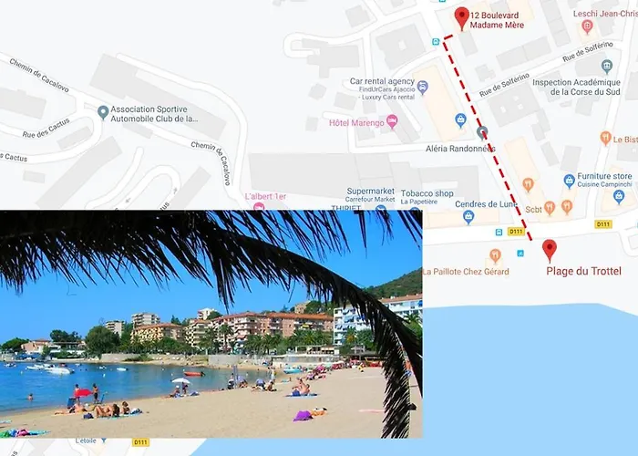 **** Sea 1 A 8 Personnes 80m2 A 120m De La **** *